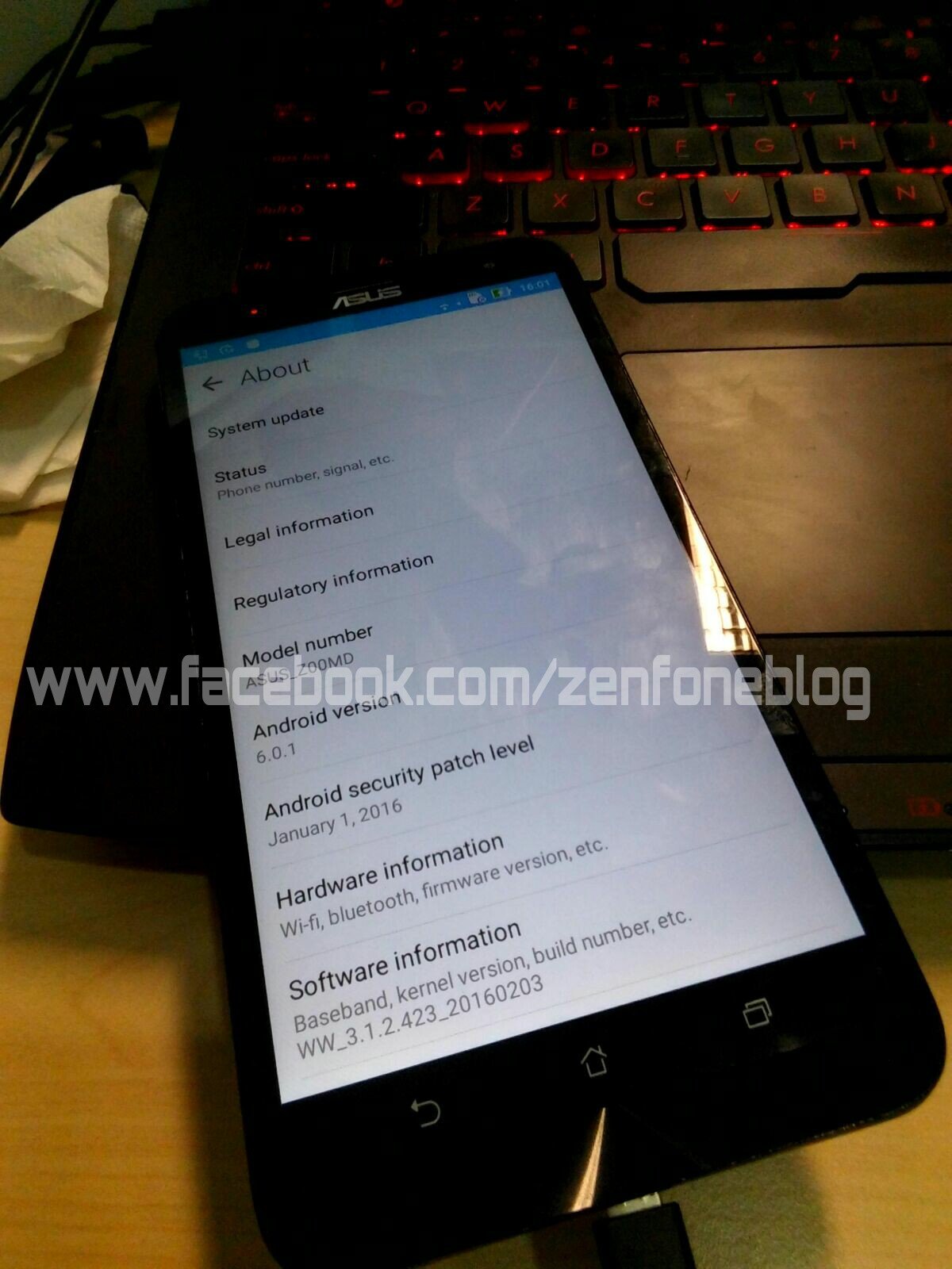 Una foto mostrerebbe Marshmallow su di un ASUS ZenFone 2 Laser