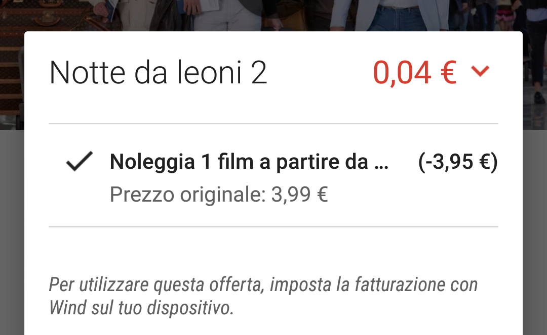 Wind: noleggio di film su Google Play da 3 a 5 centesimi per San Valentino