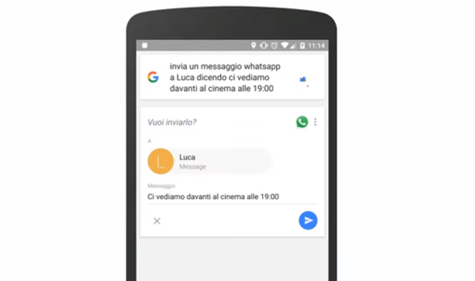 Google Now fa inviare messaggi via WhatsApp e altri con la voce in Italia