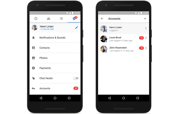 Facebook Messenger ora supporta il multi-account, ma solo su Android