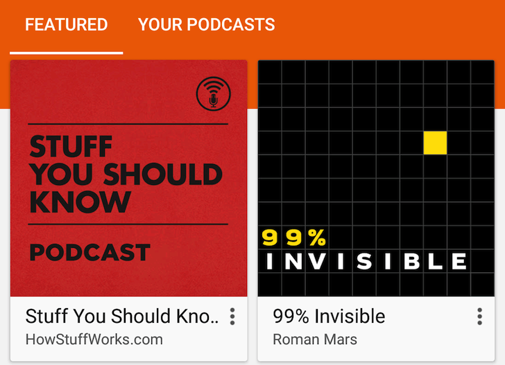 Podcast play music