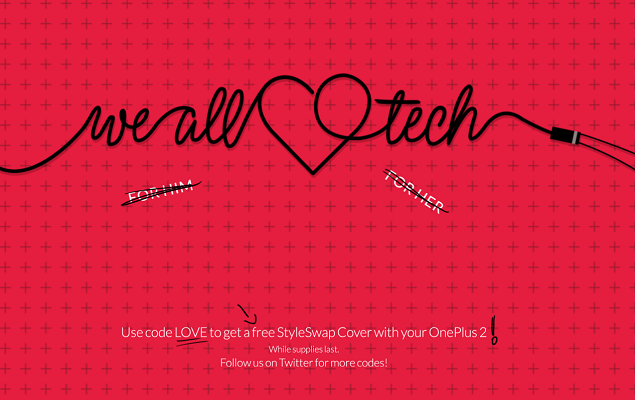 OnePlus regala cover con l'acquisto di OnePlus 2 e X per San Valentino