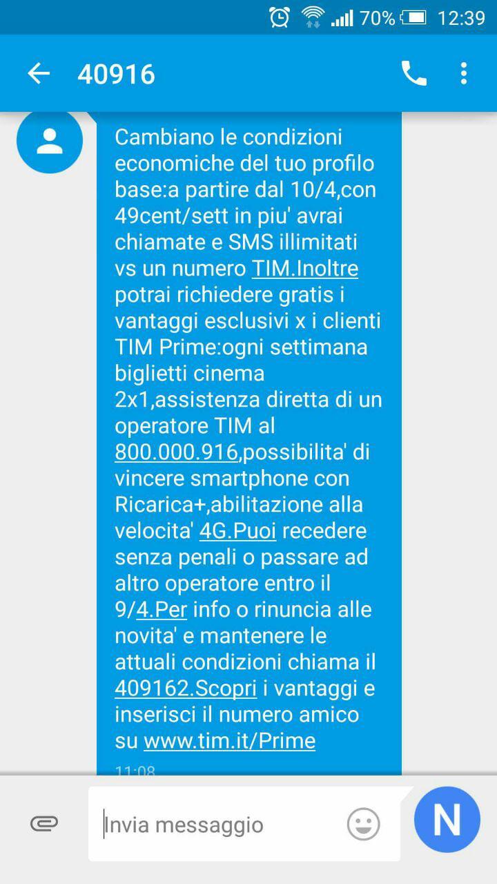 Tim Numero Non Abilitato A Ricevere Chiamate