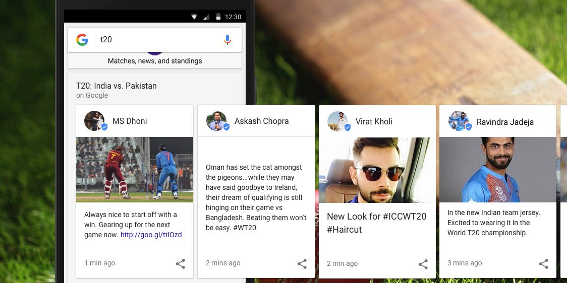 Google testa i commenti sportivi dal vivo su Search