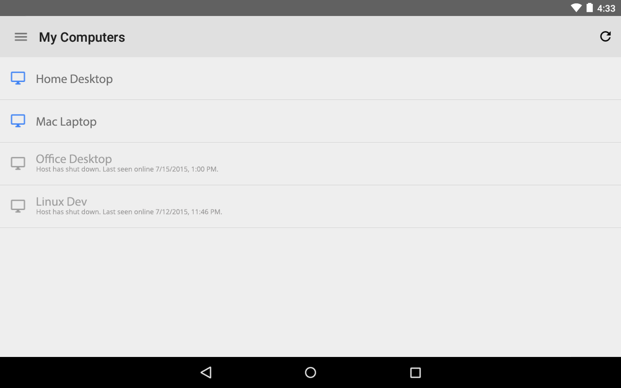 Chrome Remote Desktop Material Design