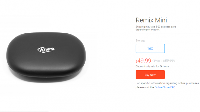 Jide Remix Mini in offerta a 50 dollari solo per oggi