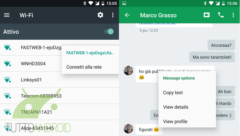 Android N porta i pop-up decentrati e i titoli colorati, ma rimuove la storia dei consumi