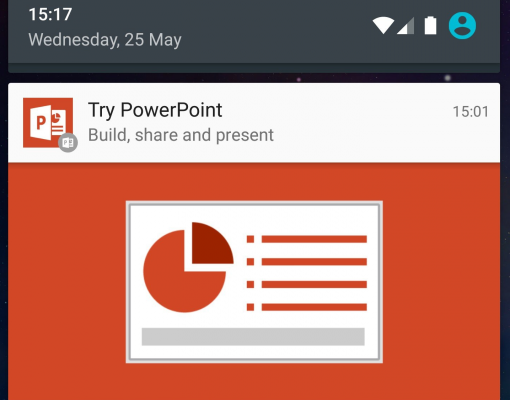 Microsoft Office Notifiche Android