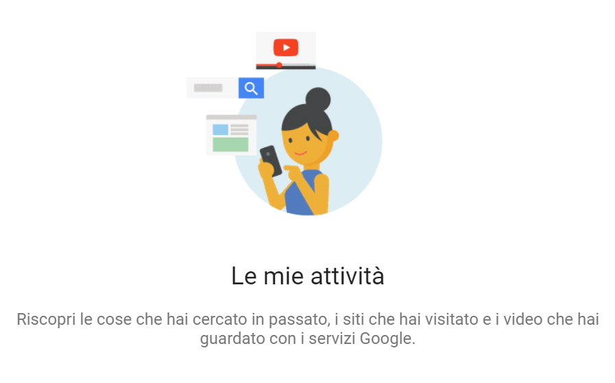 Google lancia la pagina Le mie attività: visualizzate ogni vostra attività Internet