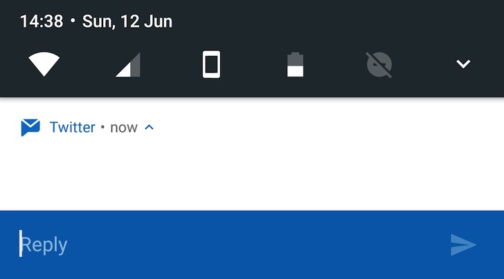 Twitter direct message reply