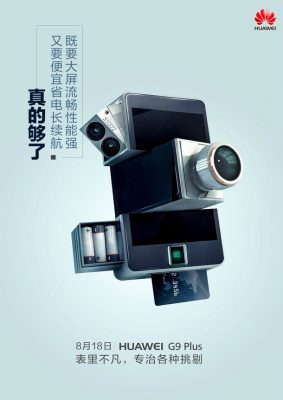 Huawei G9 Plus poster promozionale