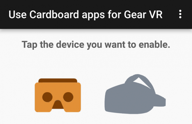 Utilizzare le app Cardboard su Samsung Gear VR