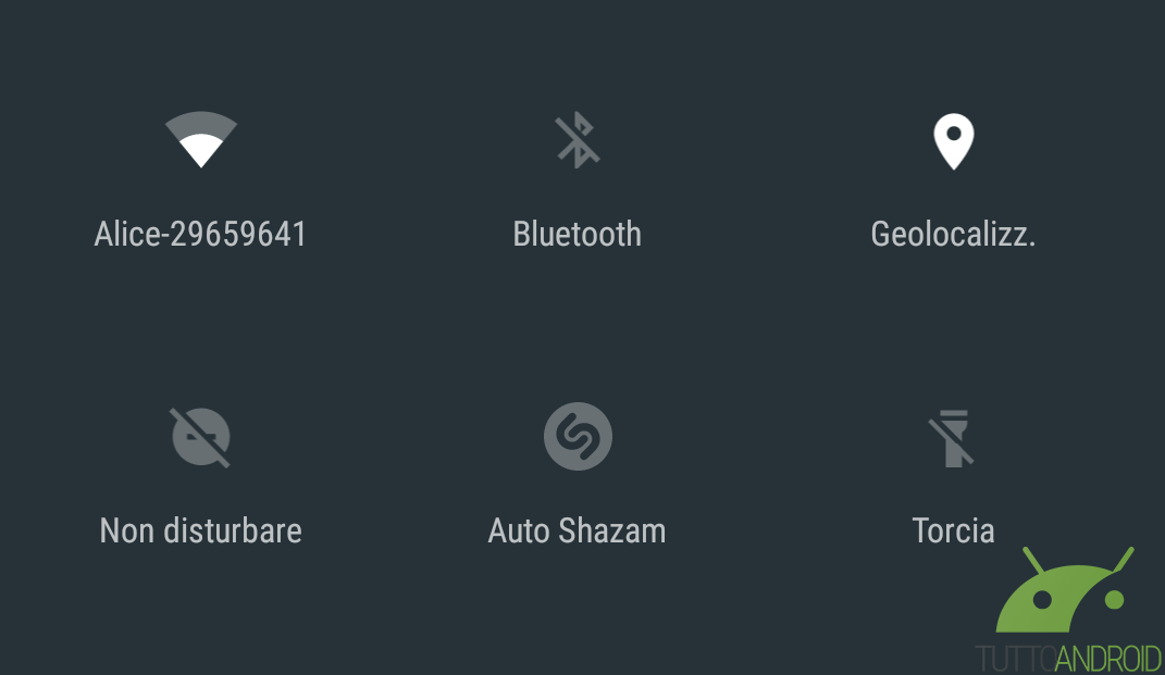 Auto Shazam Quick Settings