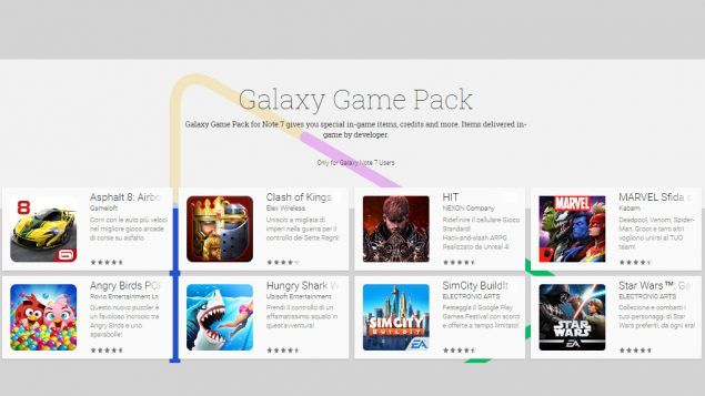galaxy game pack note 7