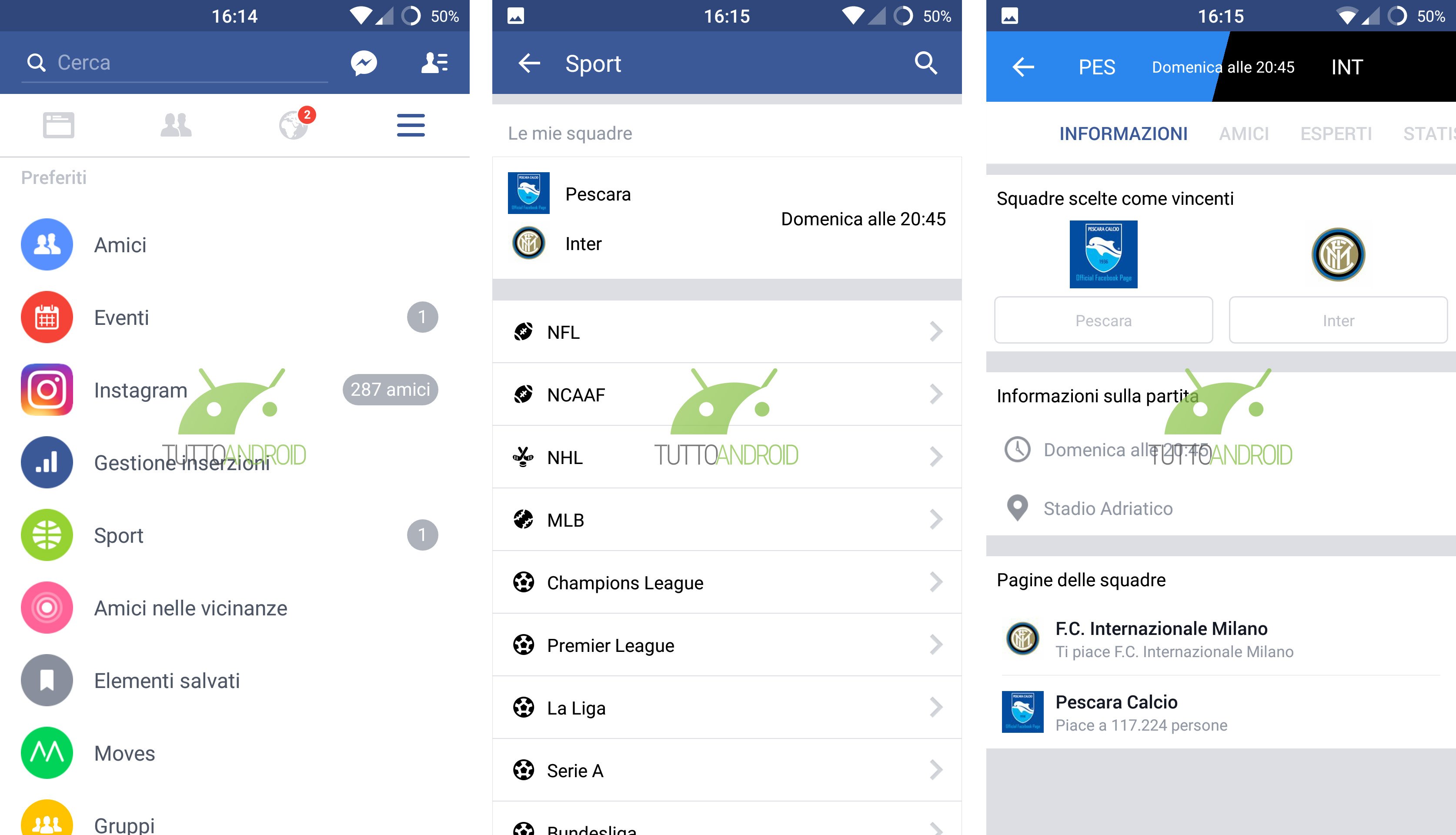 Facebook sport