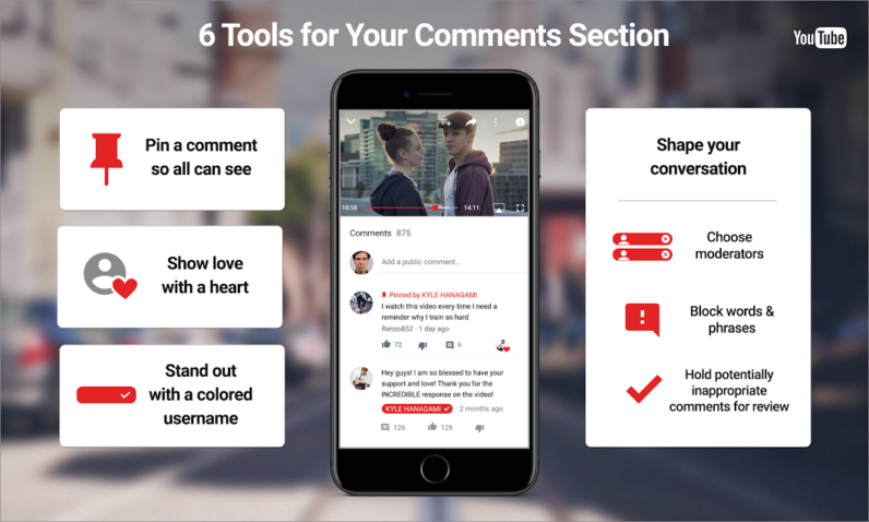 YouTube migliora la gestione dei commenti per i creatori di contenuti