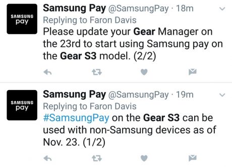 Samsung pay gear s3 non samsung