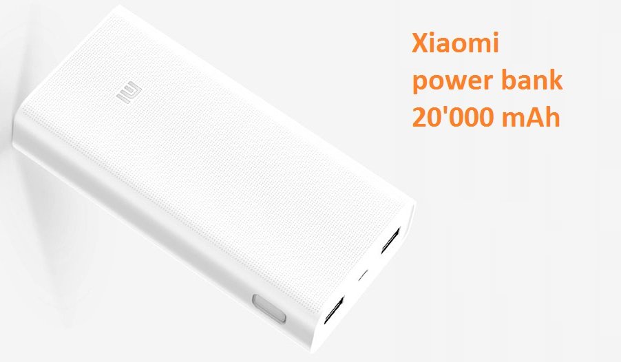 Xiaomi lancia un nuovo power bank da 20'000 mAh al prezzo di 20 Euro