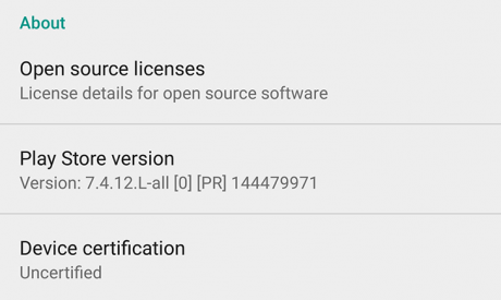 Google Play Store certificazione GMS