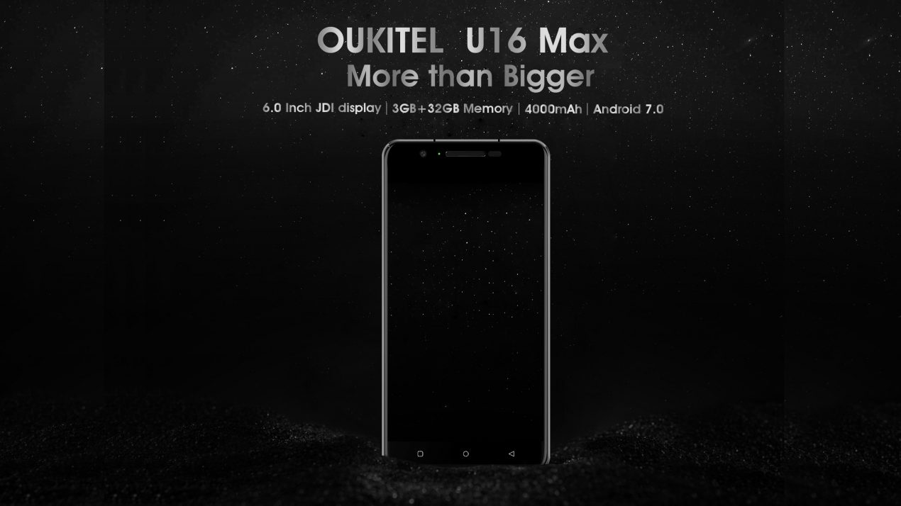 OUKITEL U16 Max presentato ufficialmente al MWC 2017