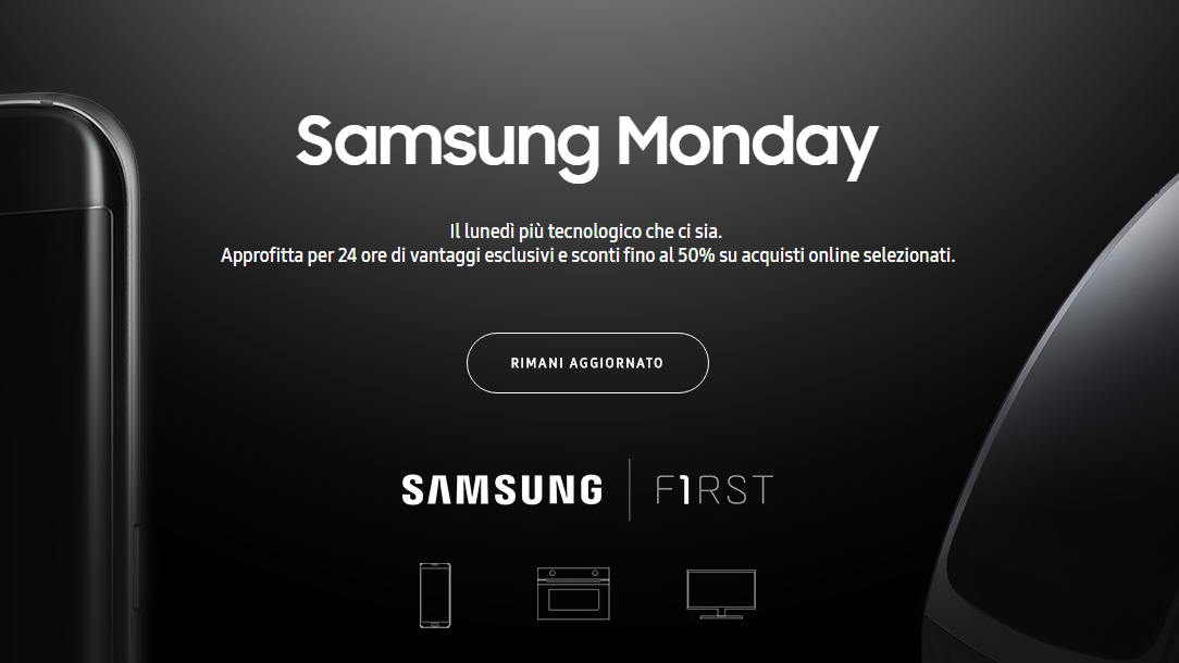 Samsung Monday: da oggi 24 ore di vantaggi e sconti fino al 50%