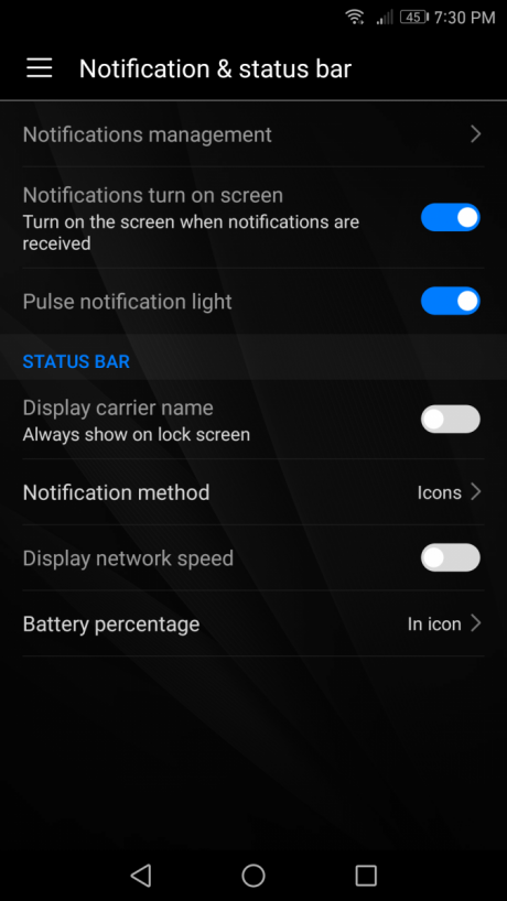 system ui tuner hide only battery image
