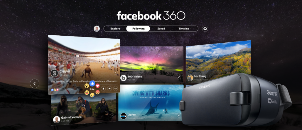 Facebook 360, la prima app dell'azienda dedicata alla realtà virtuale