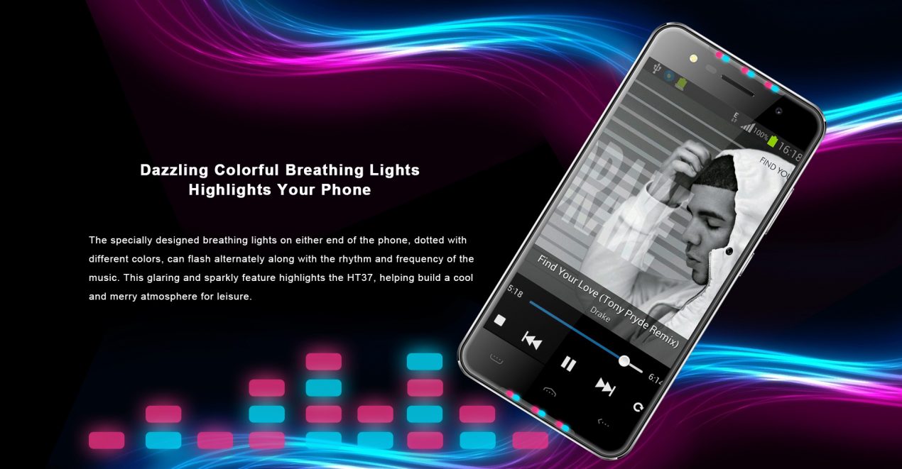 Ballate a ritmo di luce e musica con HOMTOM HT37, smartphone stereo da 70 euro