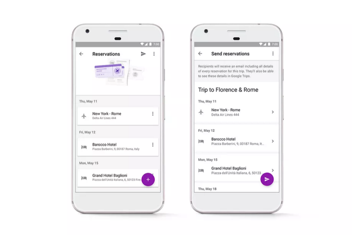 Google trips
