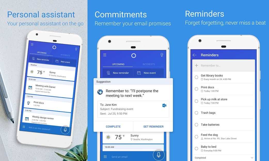 Cortana for Android min