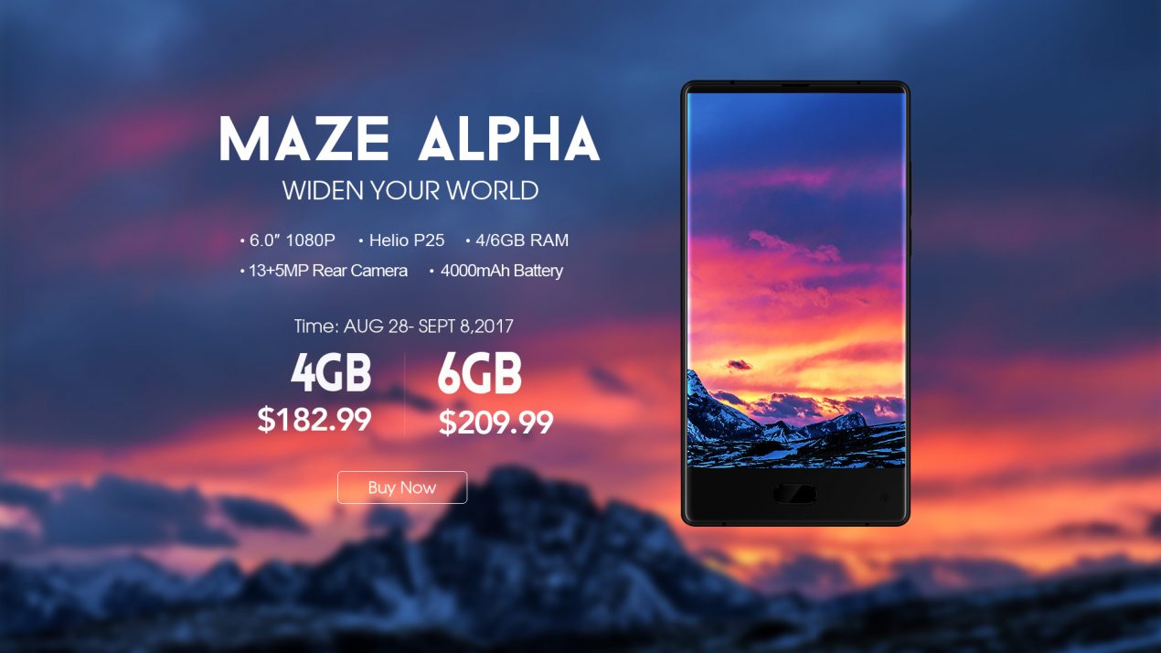 Il bezel less MAZE Alpha arriva su GearBest nella variante con 6 GB di RAM