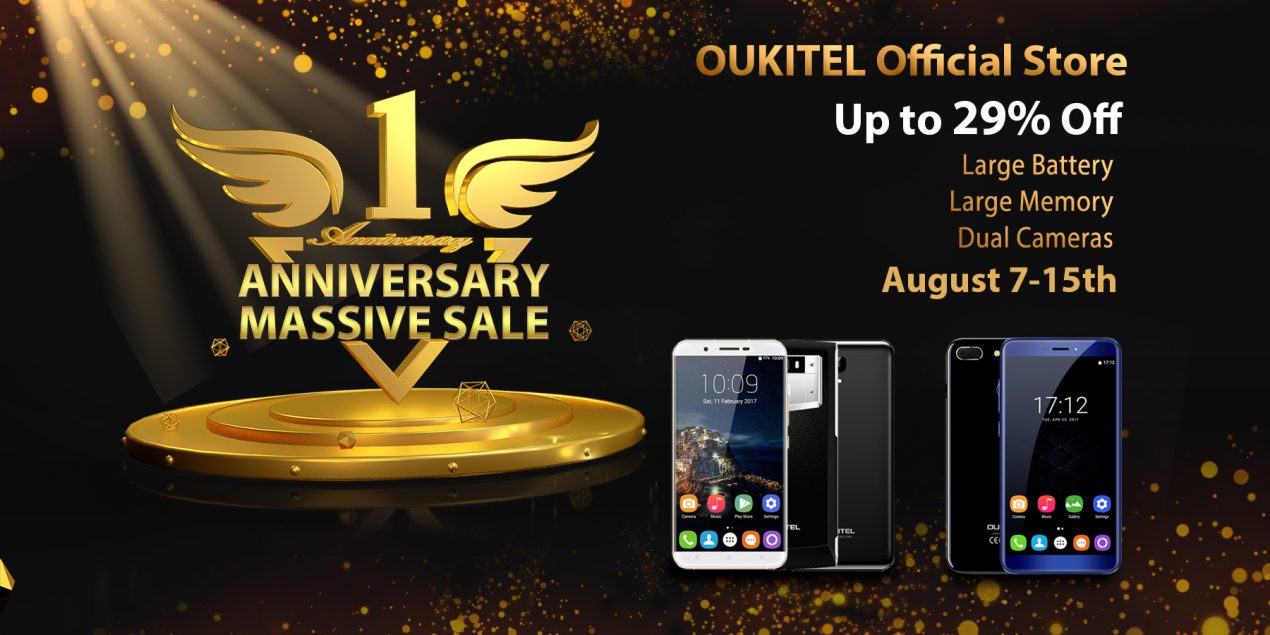 OUKITEL festeggia un anno su Aliexpress con un sacco di smartphone in offerta