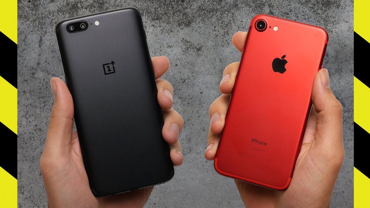 OnePlus 5 vs Apple iPhone 7 in un drop test: vince il primo, ma non convince