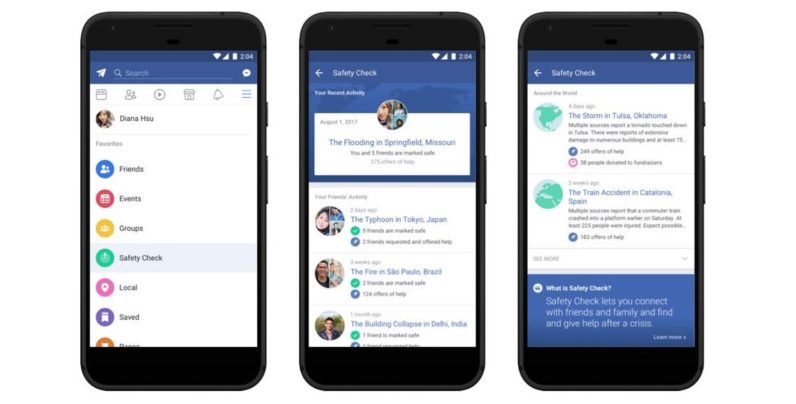 Il Safety Check di Facebook diventa permanente