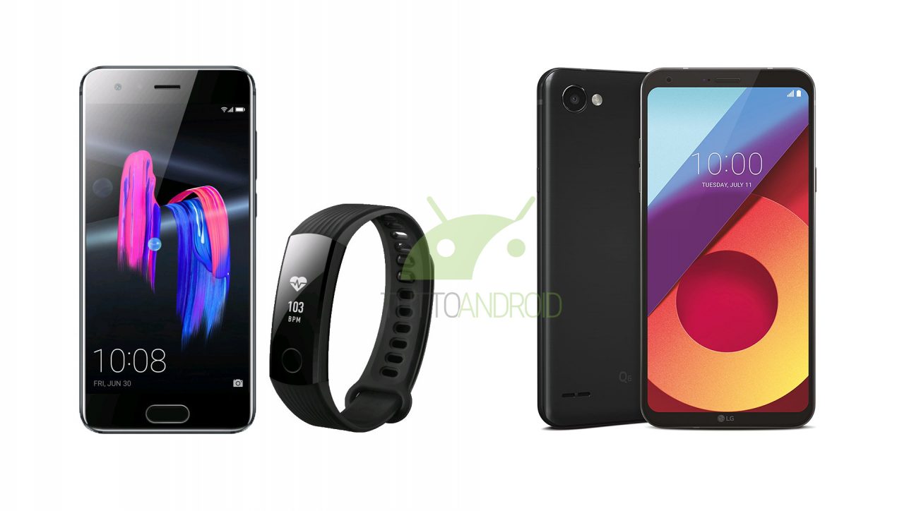 Honor 9 nero e LG Q6 disponibili all'acquisto in Italia a 449 Euro e 349,90 Euro