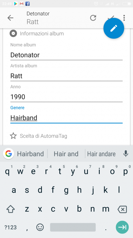android app for automatic tag editor