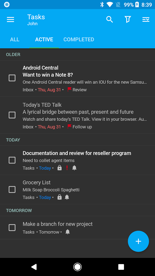 nine email app android