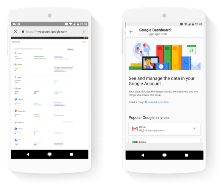 Google ripensa Dashboard: tutte le informazioni del vostro account in modo semplice