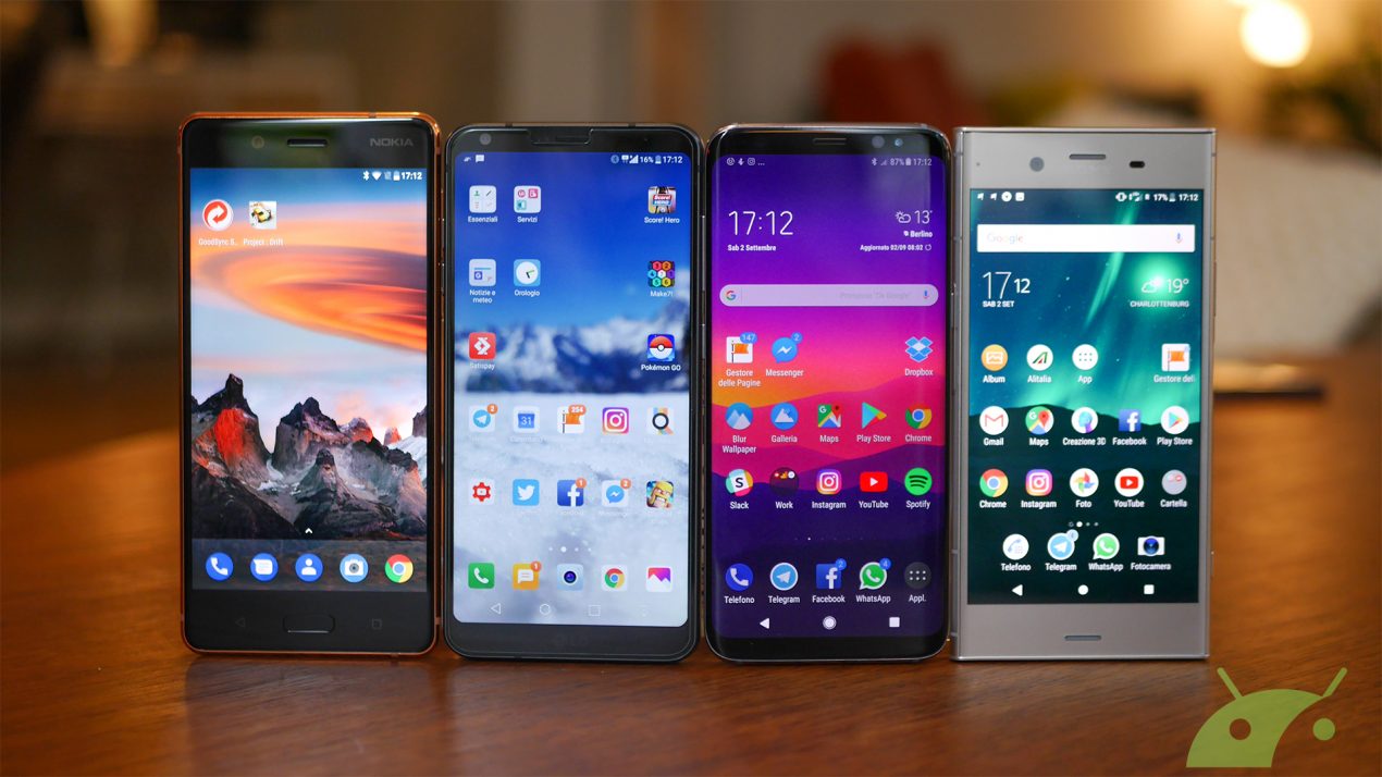 Nokia 8 sfida Galaxy S8, LG G6 e Sony Xperia XZ1 nel nostro video confronto da IFA 2017