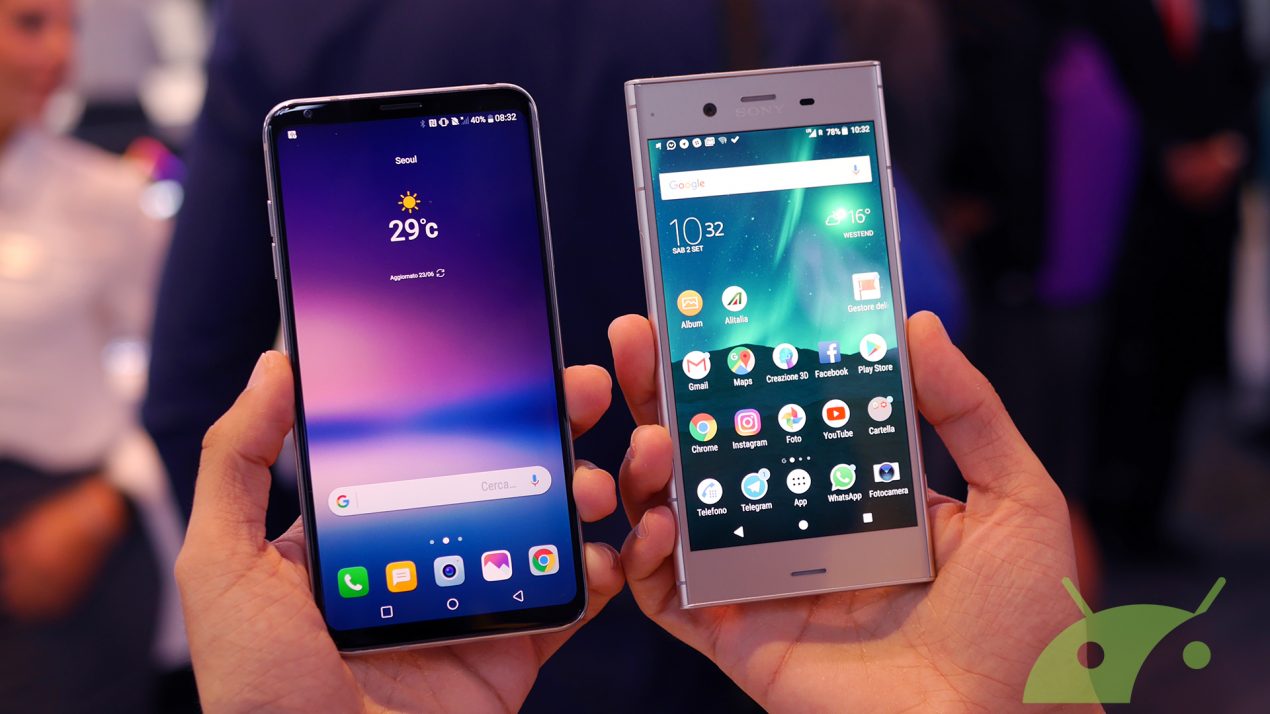 LG V30 vs Sony Xperia XZ1: il nostro primo confronto da IFA 2017