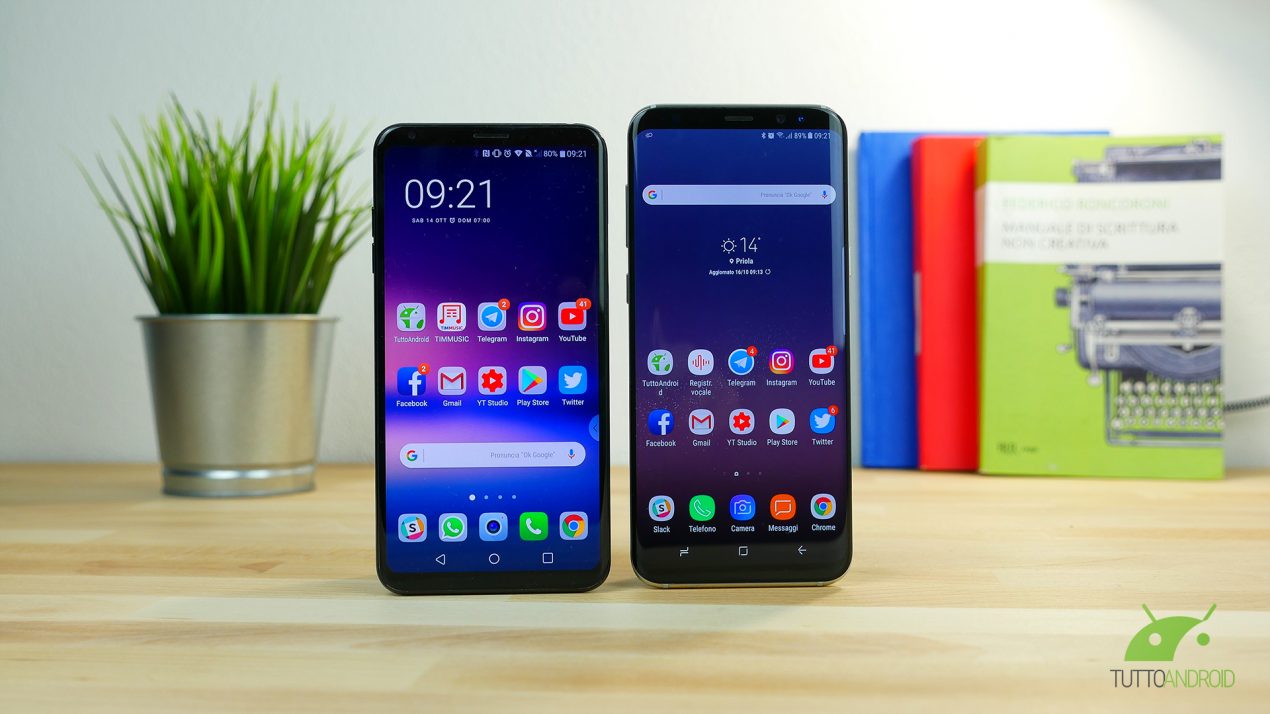 LG V30 e Samsung Galaxy S8 Plus messi a confronto (video)
