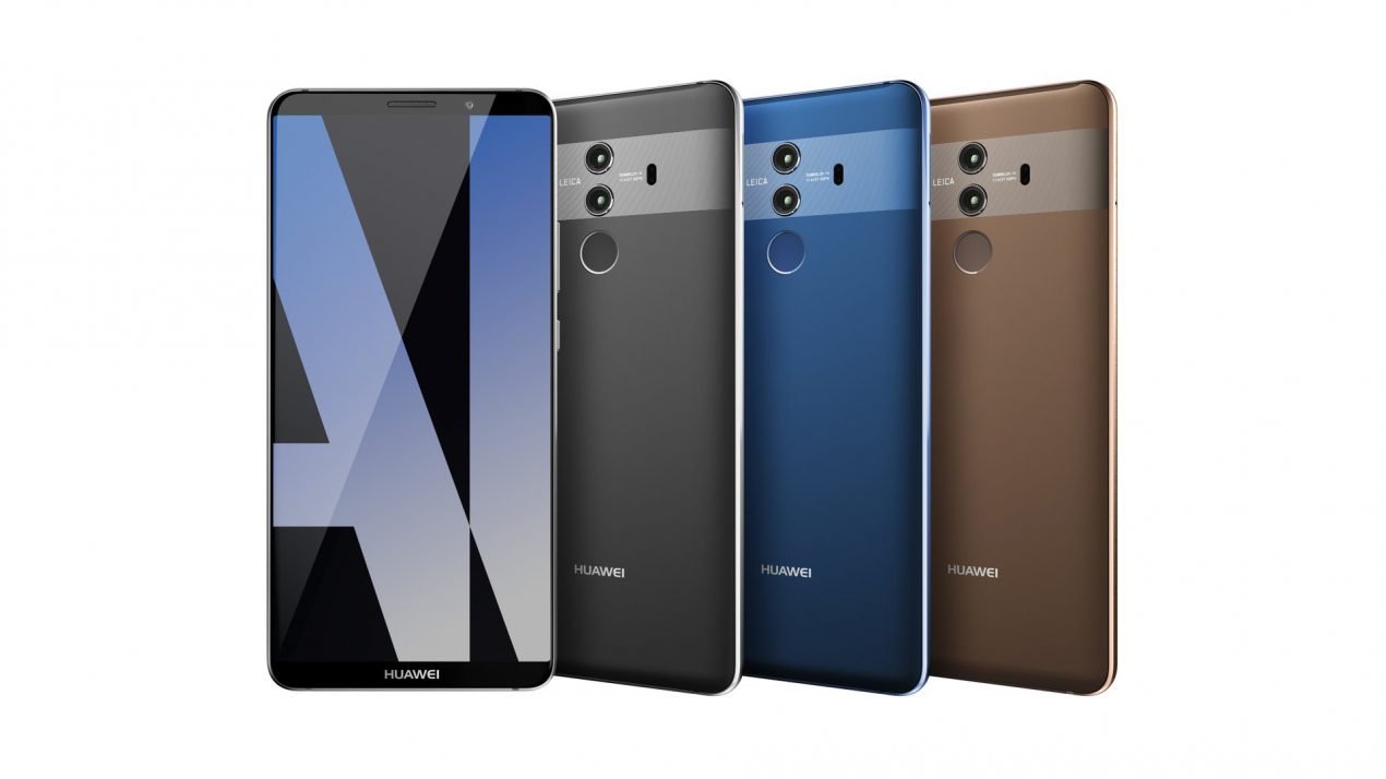 Huawei Mate 10 Pro nel primo possibile render stampa