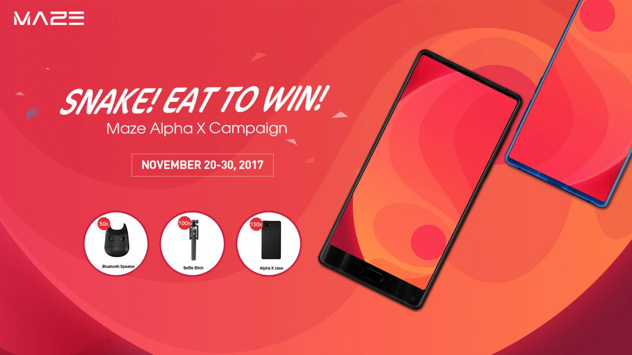 Giocate a Snake con MAZE per vincere il nuovissimo MAZE Alpha X