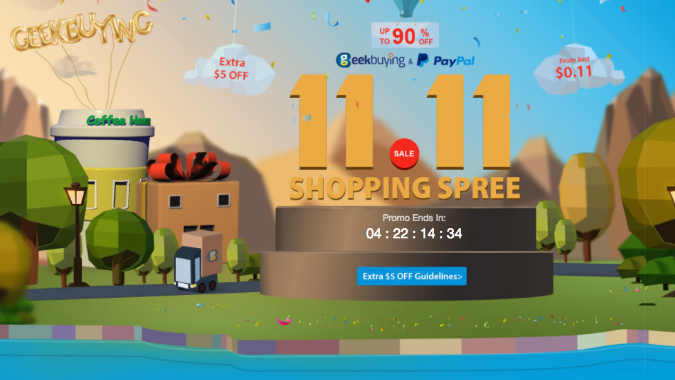 Continuerà fino al 15 novembre la festa dello Shopping su Geekbuying con tantissime offerte
