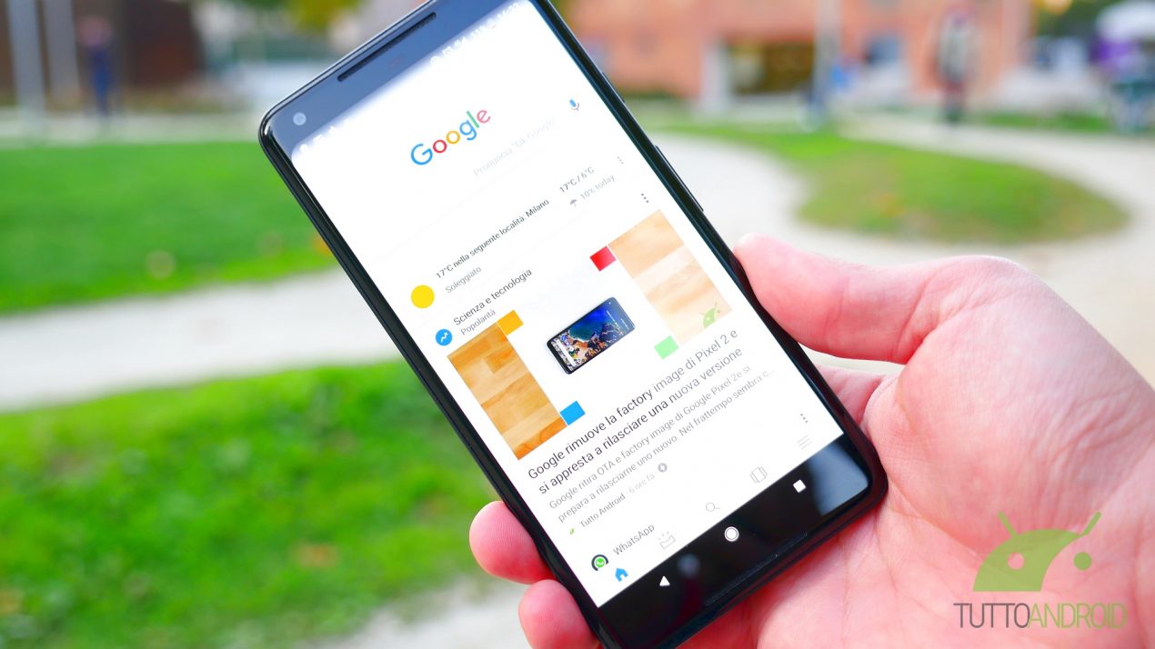 C'è un tasto home che rimanda a Google Feed nel Google Now Launcher