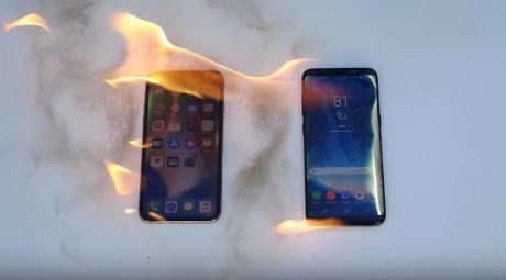 IPhone X vs Samsung Galaxy S8 Burn Test