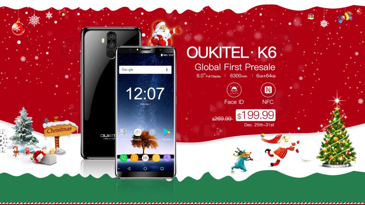 A Natale inizia la prevendita di OUKITEL K6, con schermo FullHD+ e batteria da 6.300 mAh