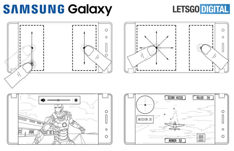Samsung brevetta uno smartphone dual screen pieghevole pensato per il gaming