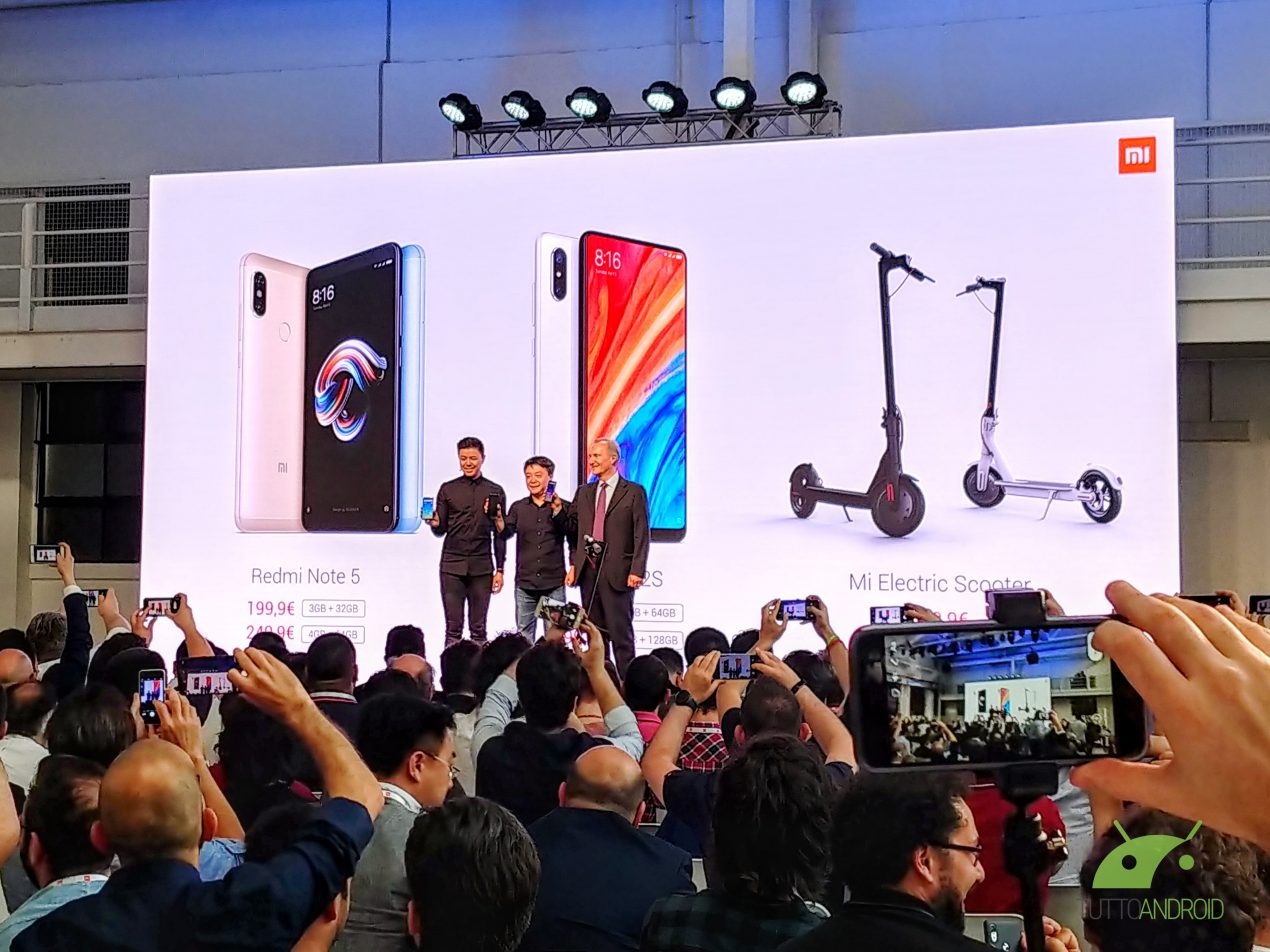 Xiaomi Mi MIX 2S, Redmi Note 5 e Mi Scooter ufficiali in Italia: i prezzi sono super, come da programma