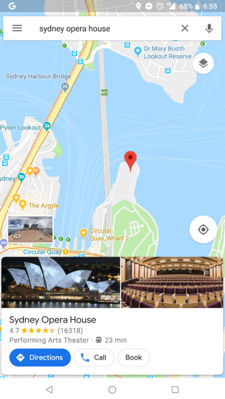 Google Maps Beta v9.78 material theme